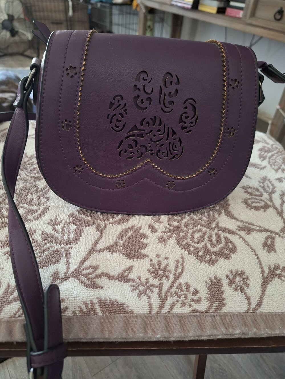 Purple Women's Saddle Crossbody Bag